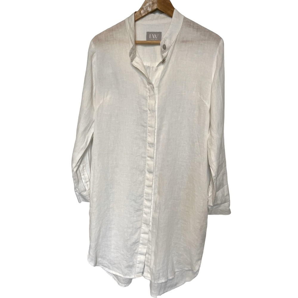 100% Linen White Dress from Canadian Company Linen Way Sz S